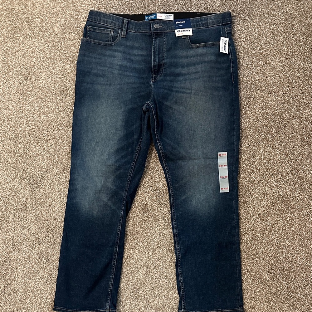 Old Navy Men’s Dark Indigo Slim Straight Jeans